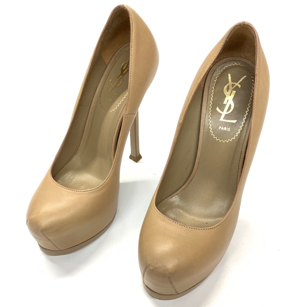 YSL tribute heels in tan